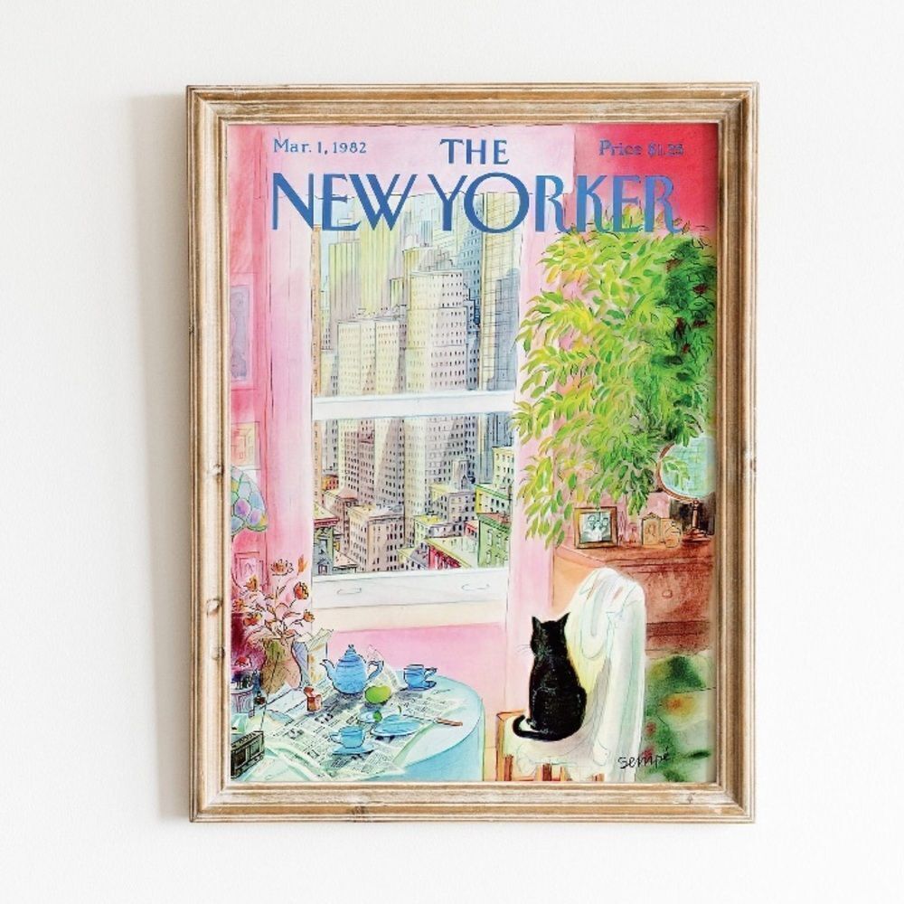 Vintage New Yorker Magazine 1982 Poster Print
